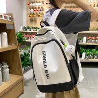 小众高级感撞色双肩包男款大容量旅行背包初中生高中生书包