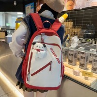 中学生书包男款潮流复古大容量背包女生时尚简约初中生双肩包