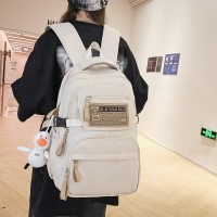 背包男款时尚韩版高颜值书包女生ins防水耐脏初中生高中生双肩包