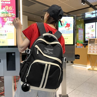 <!--新款小众初中生ins潮流双肩包男大容量小学生书包女森系校园背包-->