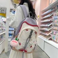 小众百搭背包初中生书包女高质量耐磨新款小学生大容量防水双肩包