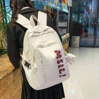 纯色双肩包中学生轻便学院风小学生大容量书包女日系简约小众背包
