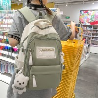 初中生书包女孩高中森系高颜值中学生大容量双肩包ins背包高级感