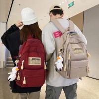 双肩包男生大学生日系潮流大容量背包轻便简约初中生高中生书包女