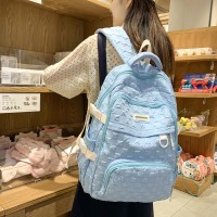 学院风高质量书包女生日系韩版小清新初中生高中生双肩包小众背包