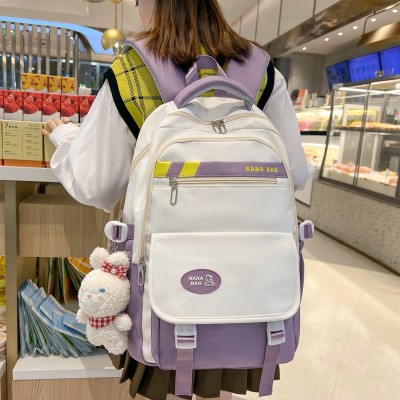<!--初中生高颜值书包女大容量轻便高中生双肩包小学生防水高质量背包-->