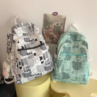 女涂鸦书包ins初中生高中生百搭日系简约可爱双肩包新款韩版背包