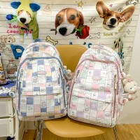 韩版高中生书包女ins学院风印花休闲背包小学生初中生轻便双肩包
