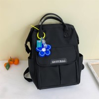 韩版简约书包女小学生校园背包日系ins纯色初中生中学生双肩包潮
