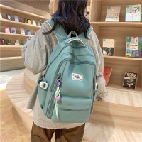 小学生双肩包女生日系简约初中生书包韩版百搭背包大容量男款时尚