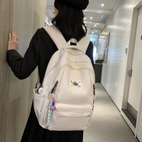 小学生双肩包女生日系简约初中生书包韩版百搭背包大容量男款时尚