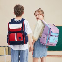 新款小学生书包女英伦风减负护脊透气优质儿童双肩包1