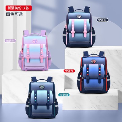 <!--新款书包小学生一二三四五六年级减负护腰儿童书包厂家-->