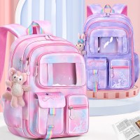 新款小学生书包女大容量减负护脊防水冰箱侧开门儿童双肩背包