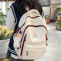 双肩包2024新款初中生简约高中学生高颜值大学生书包电脑背包旅游
