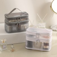 跨境夏季热销双层网纱化妆包游泳化妆品洗漱收纳用品旅行收纳袋