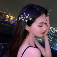 网红同款满天星发夹刘海边夹韩版森系超仙发卡仙女夹子头饰新款