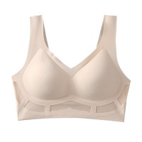 美背无钢圈舒适睡眠文胸一体杯防走光背心式内搭固定杯无痕内衣女