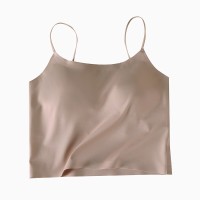 美背无痕吊带背心女固定胸垫内搭外穿无钢圈聚拢收副乳吊带背心女