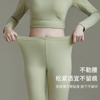 纯棉秋衣秋裤女士全棉毛衫秋冬修身打底衫少女薄款保暖内衣套装女