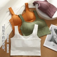 辣妹宽肩美背吊带背心内衣女无痕运动裹胸瑜伽打底抹胸无钢圈文胸