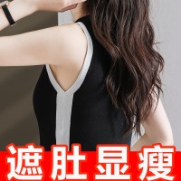 背心女新款夏季薄款上衣西装吊带内搭外穿防走光女冰丝无袖打底衫
