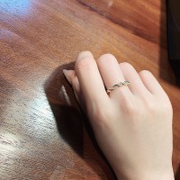 编织麻花戒指女设计小众感轻奢开口食指戒2024年新款潮