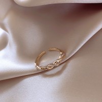 编织麻花戒指女设计小众感轻奢开口食指戒2024年新款潮