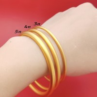 古法黄铜沙金手镯久不掉色里外一色实心黄铜古法金手女神节礼物