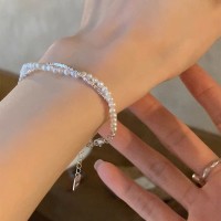 韩版s925纯银重工珍珠碎银子串珠手链女轻奢小众精致送闺蜜手饰潮