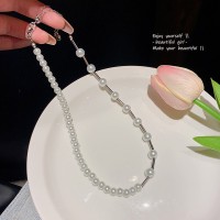 轻奢小众独特设计感珍珠项链女超仙气质简约经典款锁骨链颈链