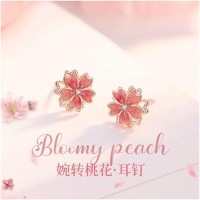 套装系列旋转挑花项链耳钉戒指女轻奢小众设计锁骨链礼物送女友