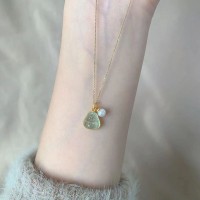 同款风佛公珍珠项链女高级感颈链弥勒佛吊坠锁骨链潮
