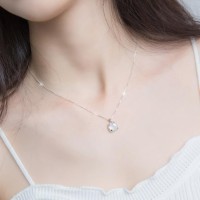 白玉髓梅花项链女小众设计in轻奢冷淡风简约锁骨链网红吊坠锁骨链