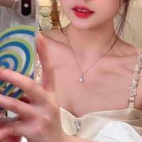 水滴项链女不掉色防过敏小众设计高级感闺蜜锁骨链吊坠送女友礼物