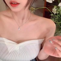 水滴项链女不掉色防过敏小众设计高级感闺蜜锁骨链吊坠送女友礼物