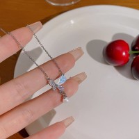 韩版ins风钛钢项链女生高级感百搭小众珍珠锁骨链吊坠配饰品