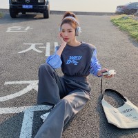 2024现款现货休闲撞色两件套212A