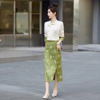 2024年新款女套装表象抒情春夏原创新中式古典连衣裙改良旗袍