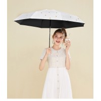 夏季新款防晒遮阳太阳伞女晴雨小巧便携五折迷你黑胶小雨伞女士