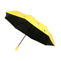 夏季新款热卖款独角兽下雨天晴雨伞全自动黑胶三折伞礼品伞