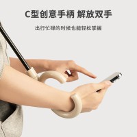 配色手柄大号车用长柄雨伞定制抗暴风雨广告礼品自动双层反向伞