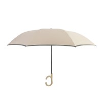 配色手柄大号车用长柄雨伞定制抗暴风雨广告礼品自动双层反向伞