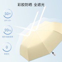 纯色全自动彩胶包边折叠伞防晒防紫外线ins太阳伞男女j简约遮阳伞