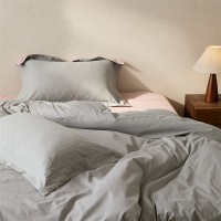 新款莫兰迪碳瓷磨毛系列双拼色简约刺绣