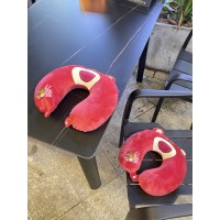 草莓熊记忆棉U型枕颈枕便携旅行枕办公室午睡枕软体慢回弹可拆洗