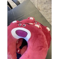 草莓熊记忆棉U型枕颈枕便携旅行枕办公室午睡枕软体慢回弹可拆洗