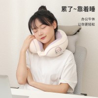 驼峰u型枕卡通刺绣护颈枕办公室午睡枕头旅行颈枕超柔面料颈椎枕