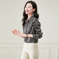 2024年春夏气质印花真丝衬衫