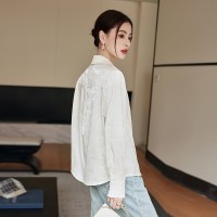 【春季新款】时尚甜美新中式印花衬衫669